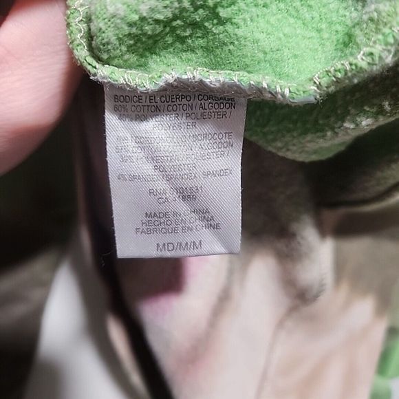 Grateful Dead Sweatshirt Women's M Green Brown Bear Tie Dye Ban Music Crew Neck - Picture 10 of 10